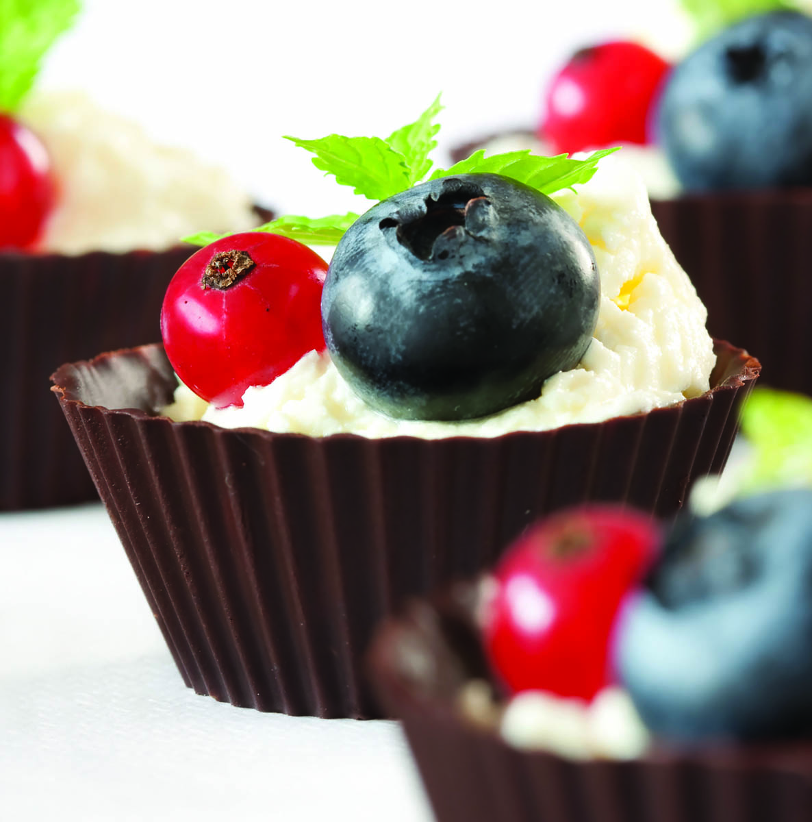 Chocolate Cups with Berries