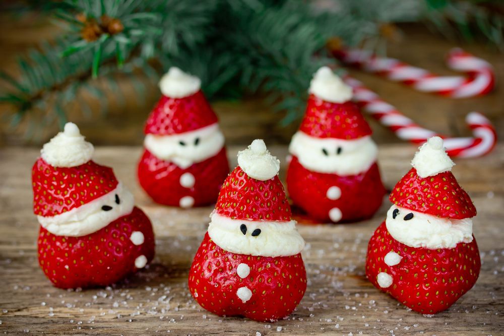 Make your own Strawberry Santa's!